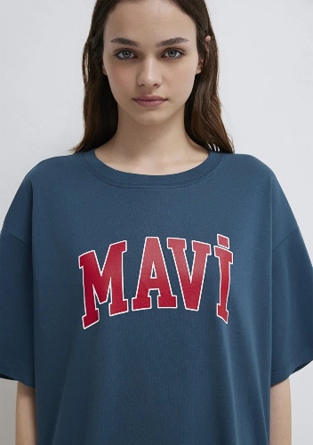Resim Mavi Kadın T-shirt M1600843-70771