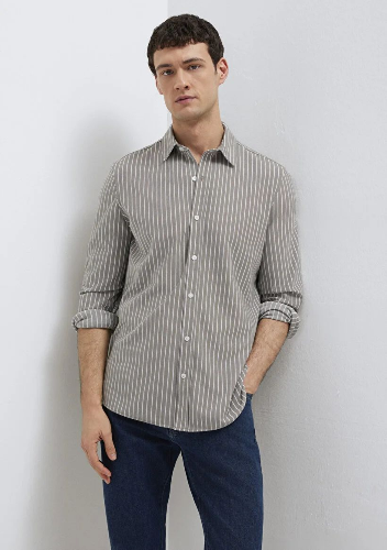 Resim Mavi Erkek Uzun Kol Gömlek M0211404-91582