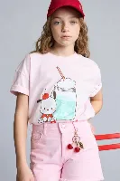 Resim Defacto Kız Çocuk T-shirt H3474A8/PN343