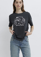 Resim Mavi Kadın T-shirt M1613876-83620