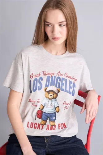 Resim Defacto Kadın T-shirt H6964AX/GR100