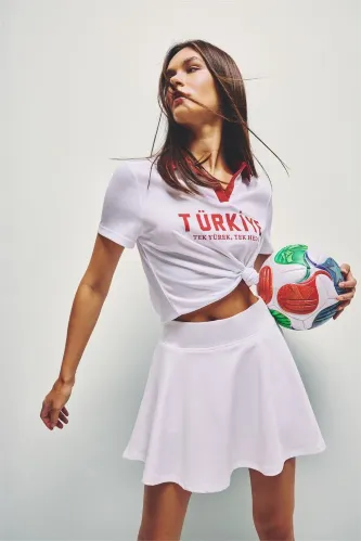 Resim Defacto Kadın T-shirt I1229AX/WT34