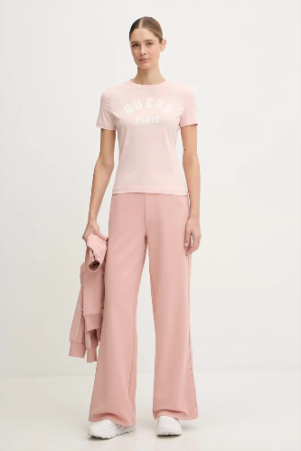 Resim Guess Athleisure  Kadın  T-shirt V6RI15J1314-G66E Anıta Cn Ss T-Shırt