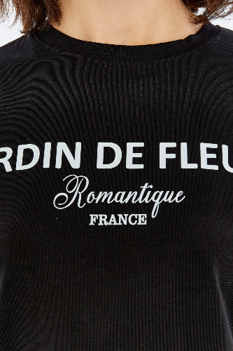 Resim Viole&More Kadın T-Shirt Yk20 Jardın De Flerus Baskılı