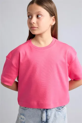 Resim Defacto Kız Çocuk T-shirt H7237A8/PN201