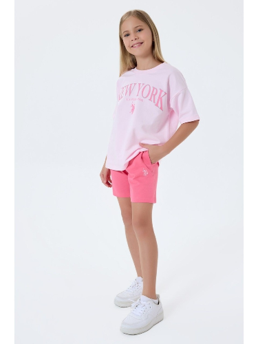 Resim U.S. Polo Assn Kids Kız Çocuk Şort Takım Us2510-4