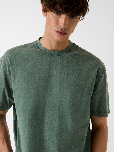 Resim Guess  Erkek  T-shirt M6GI18K3050-G8G4 Cn Ss Acıd Wash Oversıze Tee