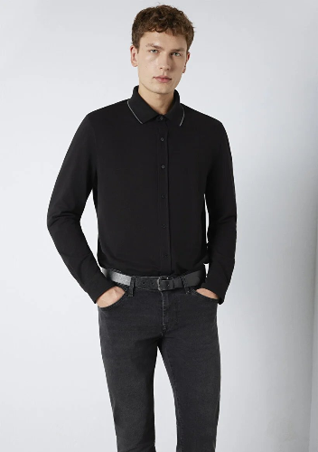 Resim Mavi Erkek Uzun Kol Gömlek M0211867-900