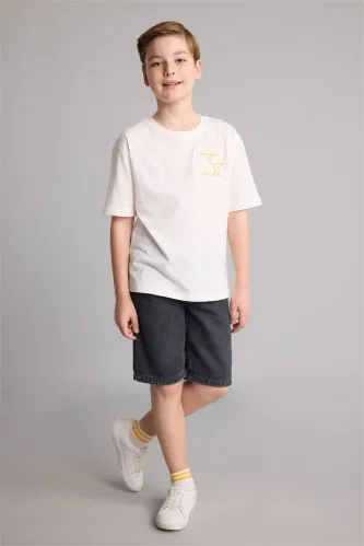 Resim Defacto Erkek Çocuk T-shirt H7563A8/WT34