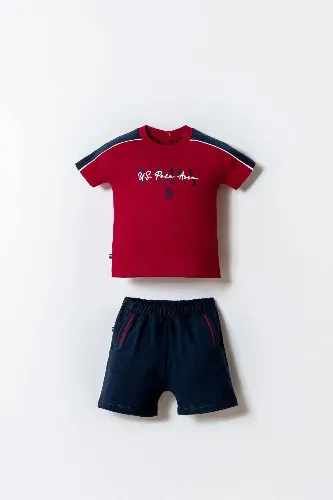 Resim U.S. Polo Assn Bebek Erkek Bebek Şort Takım USB2905