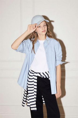 Resim Defacto Kız Çocuk Uzun Kol Gömlek G7382A8/BE177