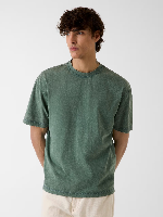 Resim Guess  Erkek  T-shirt M6GI18K3050-G8G4 Cn Ss Acıd Wash Oversıze Tee