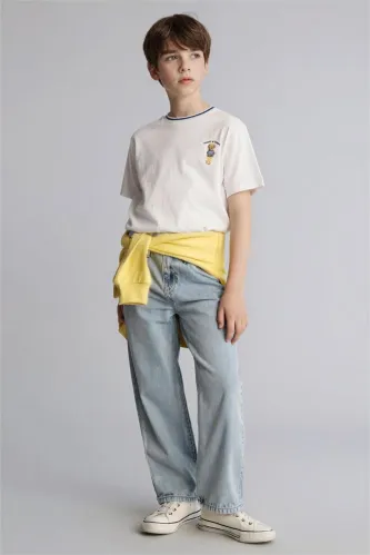 Resim Defacto Erkek Çocuk T-shirt H2951A8/WT34