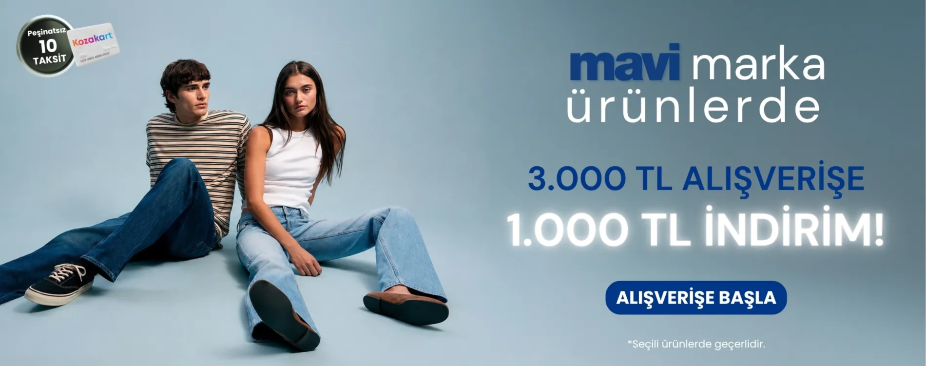 Mavi 3000TL'ye 1000TL İndirim Web
