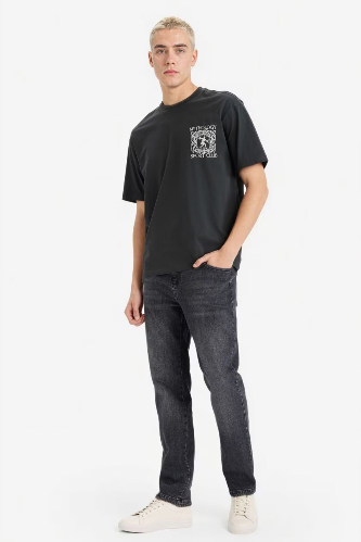 Resim Defacto Erkek T-shirt F9749AX/AR221