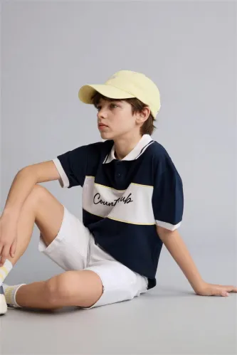 Resim Defacto Erkek Çocuk T-shirt H2968A8/NV135