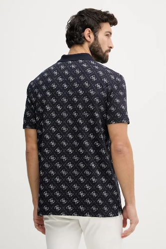 Resim Guess  Erkek  T-shirt M6GP04K3073-FBDB Ss All Over 4G Jacqaurd Polo