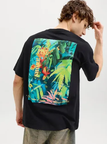 Resim Jack & Jones Jormontauk Back Graphıc Tee Sscn Ea26 Sn Erkek T-shırt 12290892