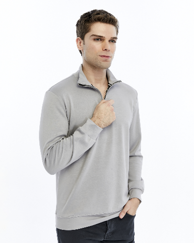 Resim Paul&More Yarım Fermuar Erkek Sweat 200 Yarım Fermuar