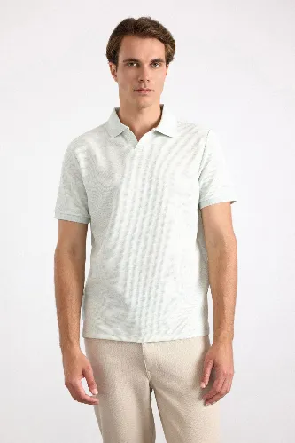 Resim Süvari Polo Yaka V Patlı T-shirt Sts1014000005
