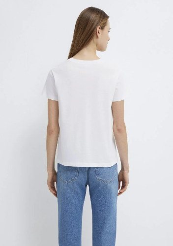 Resim Mavi Baskılı Kadın T-Shirt M1613287-620