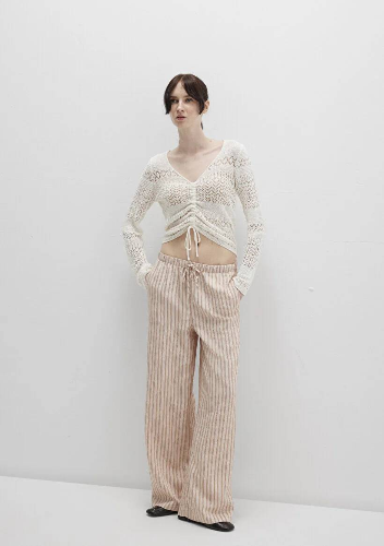 Resim Mavi Dokuma Kadın Kanvas Pantolon M1011024-90719