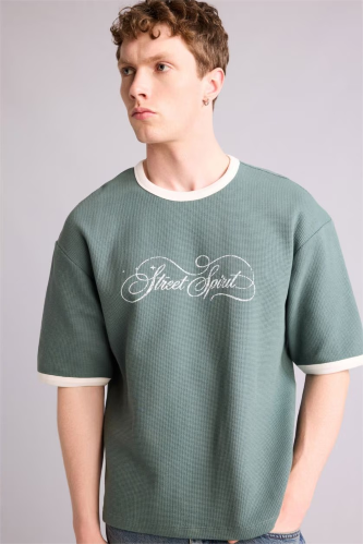 Resim Defacto Erkek T-shirt H3526AX/GN829