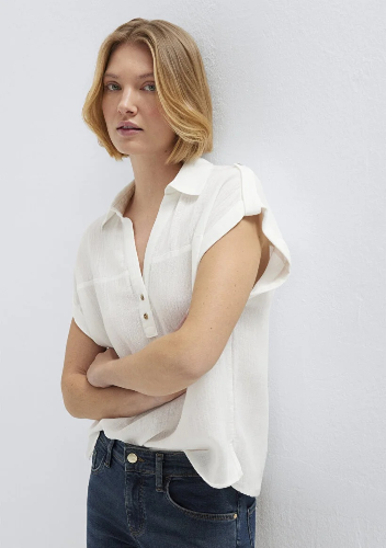 Resim Mavi Kadın Bluz M1211443-70057