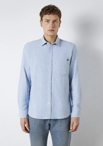 Resim Mavi Erkek Uzun Kol Gömlek M0211852-91407