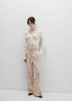 Resim Mavi Dokuma Kadın Kanvas Pantolon M1011024-90719