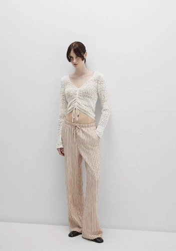 Resim Mavi Dokuma Kadın Kanvas Pantolon M1011024-90719