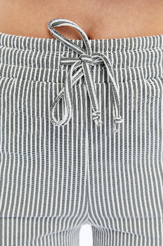 Resim Viole&More Kadın Kanvas Pantolon 2497 Çizgili