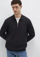 Resim Mavi Half Zip Erkek Kazak M0710337-900