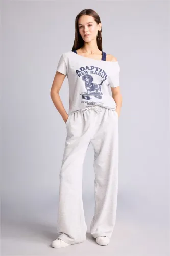 Resim Defacto Kadın T-shirt H8922AX/GR100