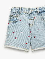 Resim Koton Kız Bebek Kot&Kanvas Şort 6SMG40008AD