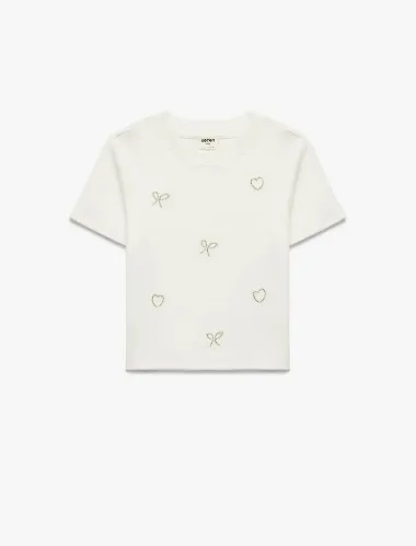 Resim Koton Kız Çocuk T-shirt 6SKG10437AK