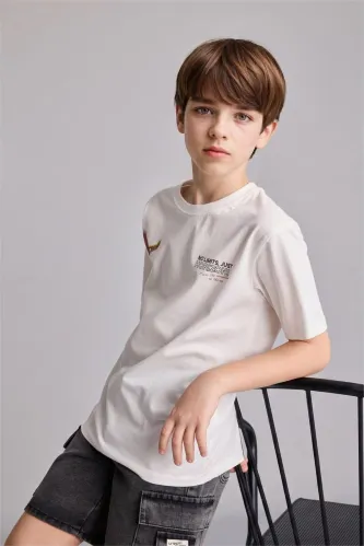 Resim Defacto Erkek Çocuk T-shirt H6362A8/ER105