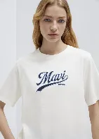 Resim Mavi Kadın T-shirt M1613565-80194