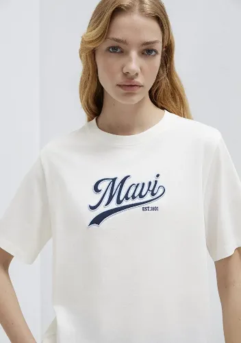 Resim Mavi Kadın T-shirt M1613565-80194