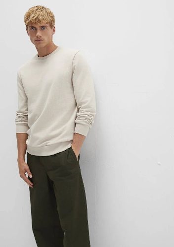 Resim Mavi Bisiklet Yaka Erkek Sweat M0S10457-35111