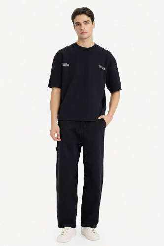 Resim Defacto Erkek T-shirt F8148AX/BK81