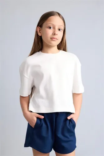 Resim Defacto Kız Çocuk T-shirt H7237A8/WT34