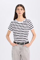 Resim Defacto Kadın T-shirt C2612AX/BK81