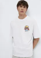 Resim Mavi Erkek T-shirt M0613386-620