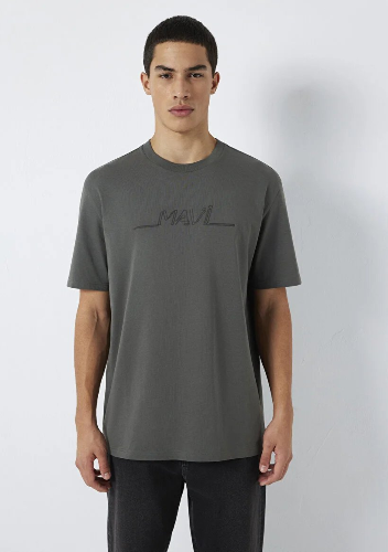 Resim Mavi Erkek T-shirt M0613128-70088