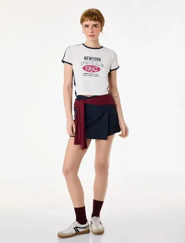 Resim Koton Kadın T-shirt 6SAK10017NK