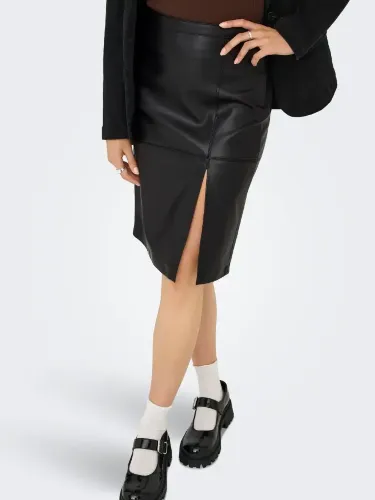 Resim Only Onlolıne Faux Leather Skırt Otw Noos Kadın Etek 15315998