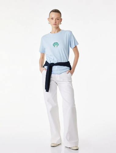 Resim Koton Kadın T-shirt 6SAK50072EK