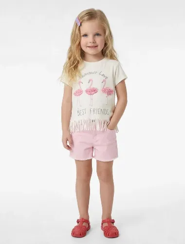 Resim Koton Kız Bebek T-shirt 6SMG10001AK