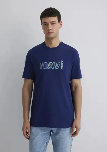 Resim Mavi Erkek T-shirt M0612587-70496